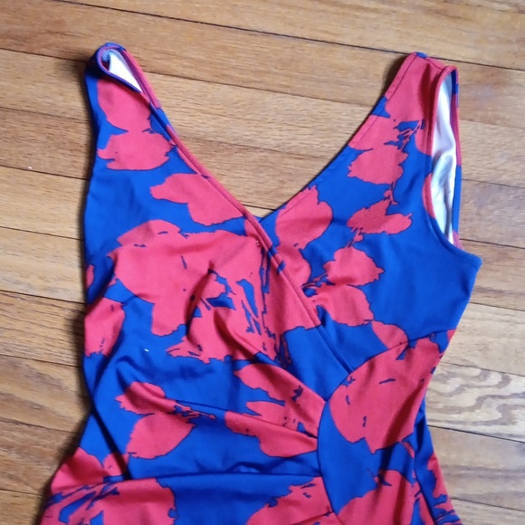 Bokd Elements Red & Blue Cut- to-Curve Tank Dress ■ Size XS - Picture 2 of 10